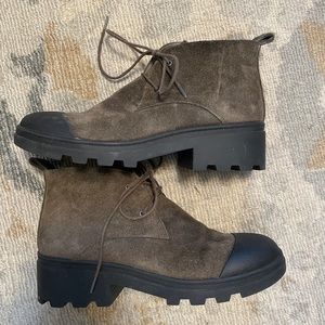 Eileen Fisher 8.5M waterproof brown suede boots